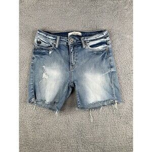 KanCan denim shorts perfect destruction and color sz sm
